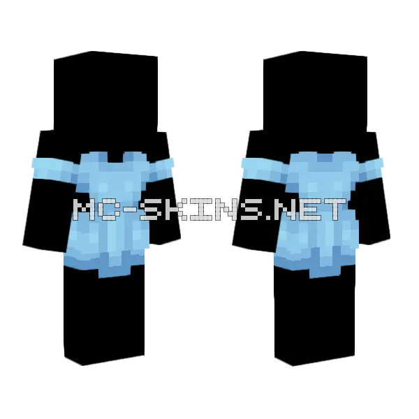Ob Iceberg Blue Dress V2 Minecraft skin, front and back