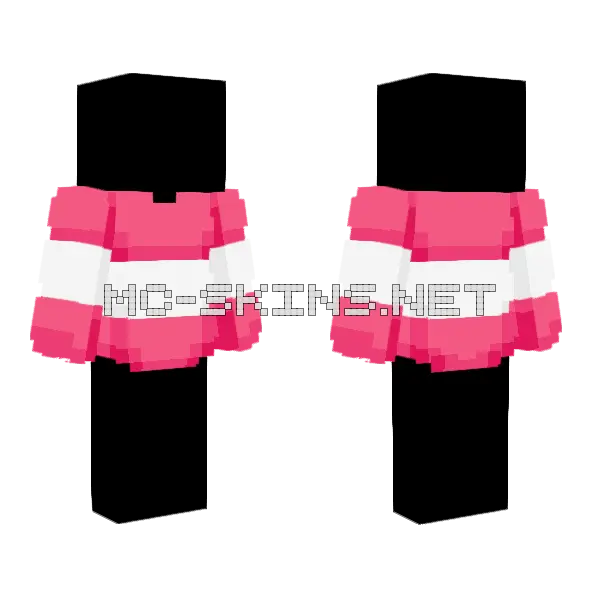 Ob Lovers Pink White Sweater Minecraft skin, front and back