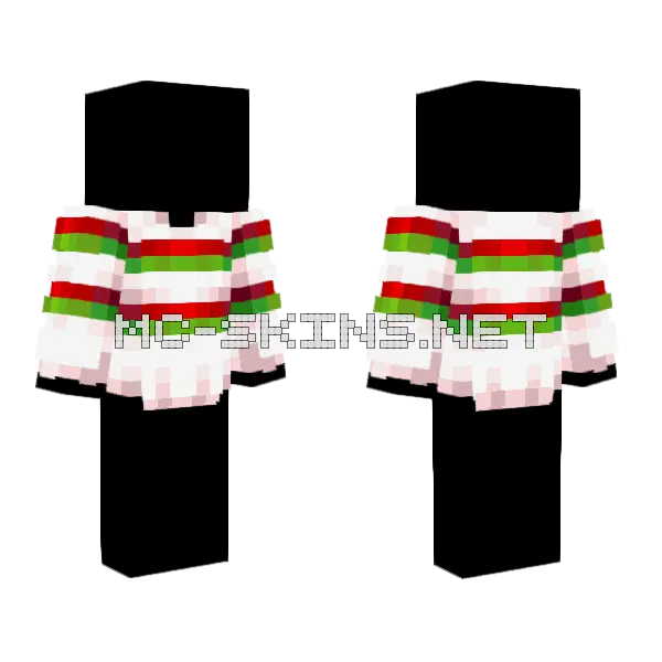 Ob Peppermint Stripe Sweater Minecraft skin, front and back
