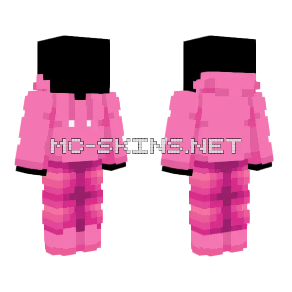 Ob Pink Hoodie W Jeans Minecraft skin, front and back