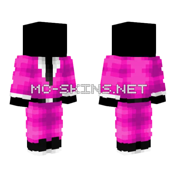 Ob Pink Suit Black Tie Minecraft skin, front and back