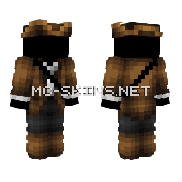 Ob Pirate Captain V2 Minecraft skin, front and back