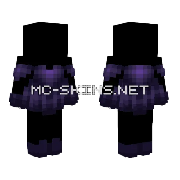 Ob Purple Witch Dress Minecraft skin, front and back