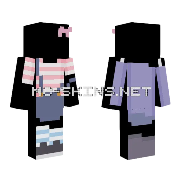 Ob Raffle First Come First Serve Minecraft skin, front and back