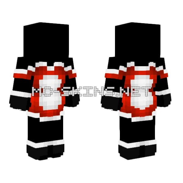 Ob Red Christmas Maiden Dress Minecraft skin, front and back