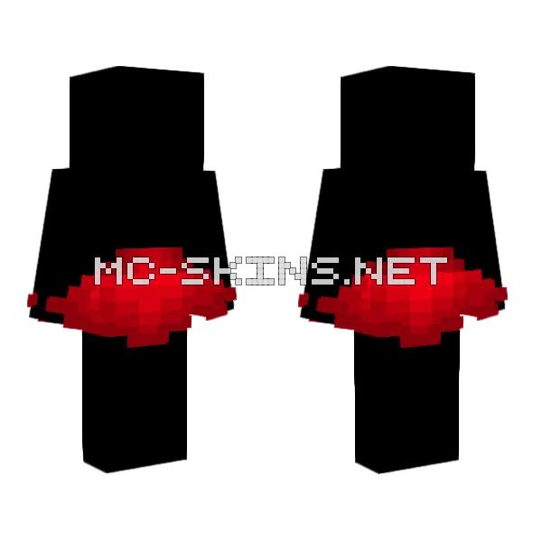 Ob Red Skirt Minecraft skin, front and back