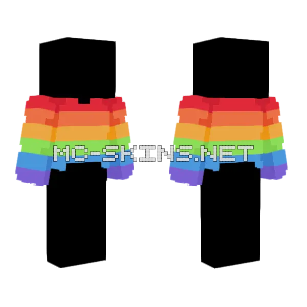 Ob Simple Rainbow Pride Sweater V2 Minecraft skin, front and back