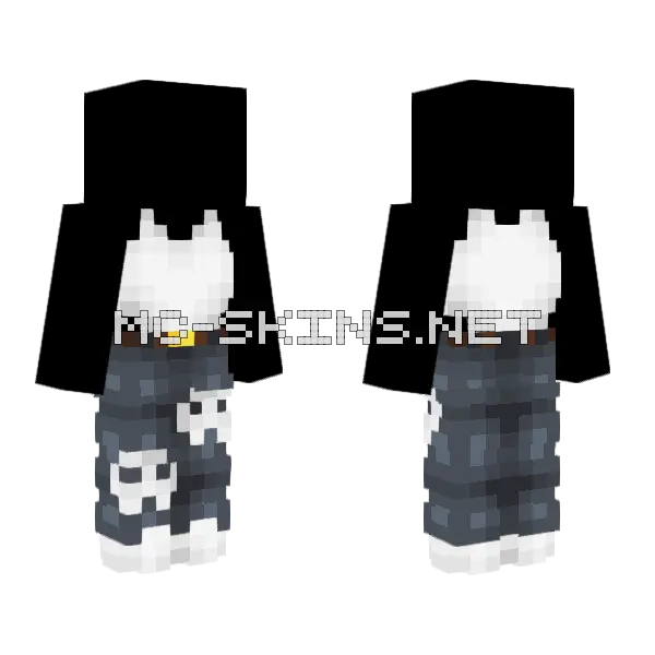 Ob White Tanktop Skull Jeans Minecraft skin, front and back