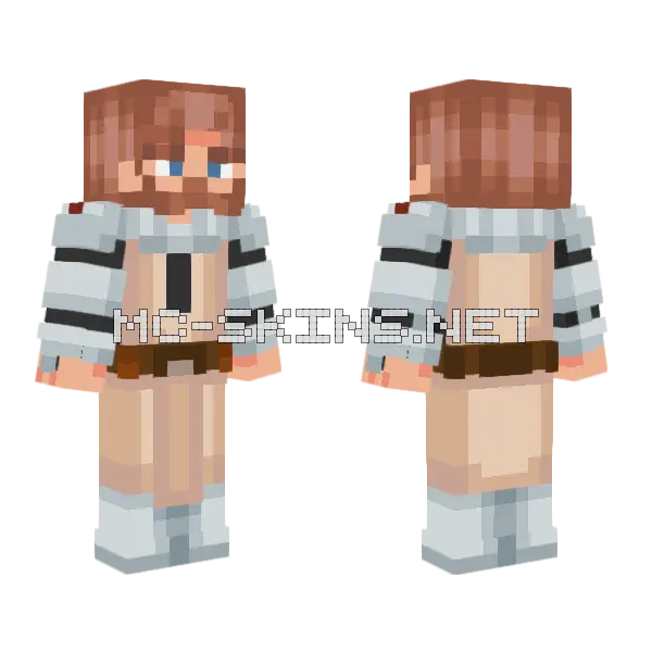 Obi Wan Fixed Minecraft skin, front and back
