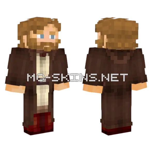Obi Wan Kenobi Minecraft skin, front and back