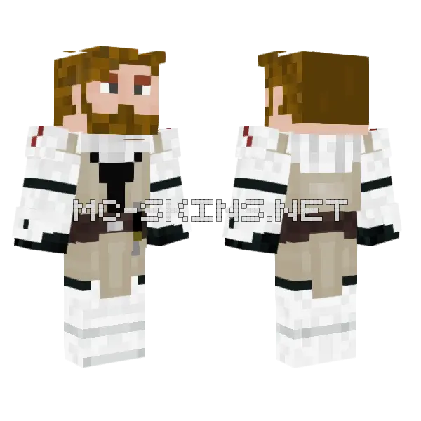 Obi Wan Kenobi Minecraft skin, front and back