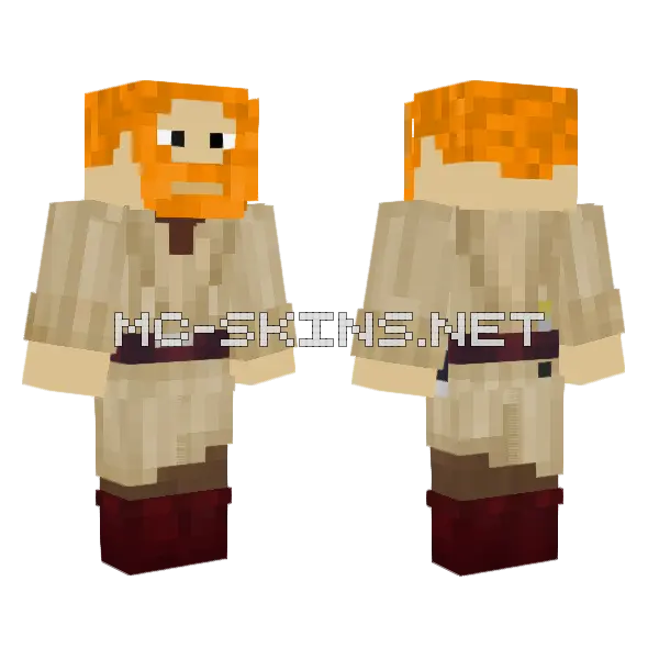Obi Wan Kenobi Minecraft skin, front and back