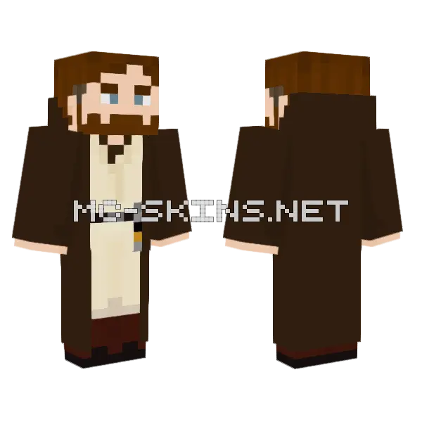 Obi Wan Kenobi Episode III V2 Minecraft skin, front and back