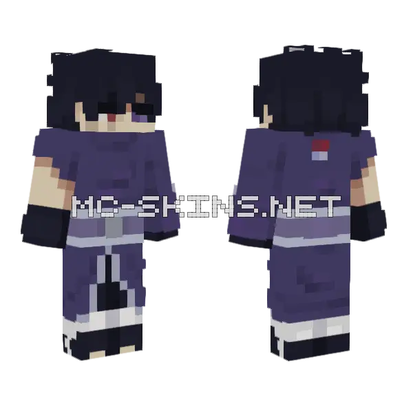 Obito Naruto Minecraft skin, front and back