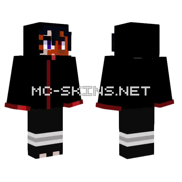 Obito Uchiha Minecraft skin, front and back