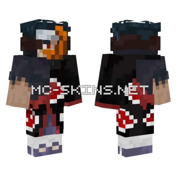 Obito Vs Konan Minecraft skin, front and back