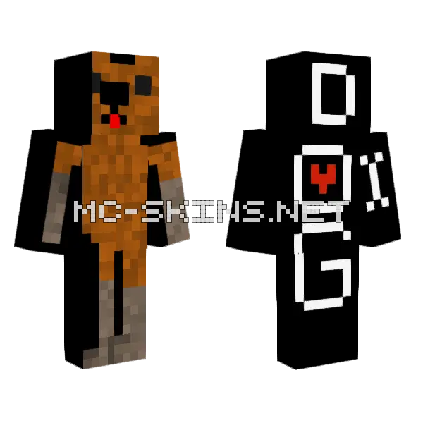 Obvious Dog Minecraft skin, front and back