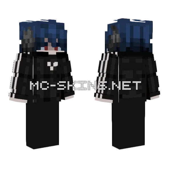 Oc De Kenny Aki Minecraft skin, front and back