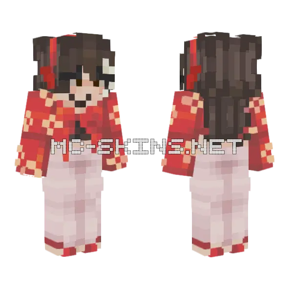 Oc Fit Flowers Minecraft skin, front and back