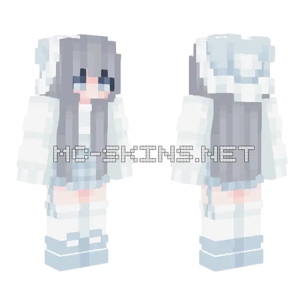 Ocean Princess Minecraft skin, front and back