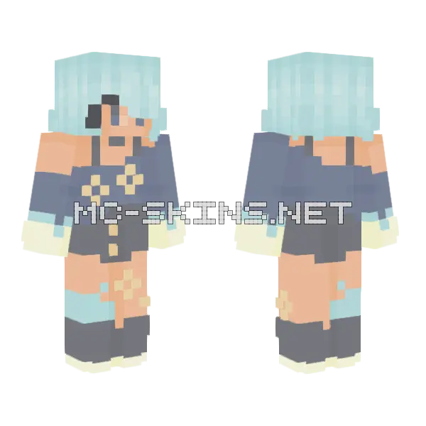 Ocean Wave Pastel Dress, front and back