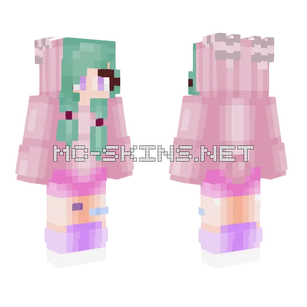 Oceana Girl Minecraft skin, front and back