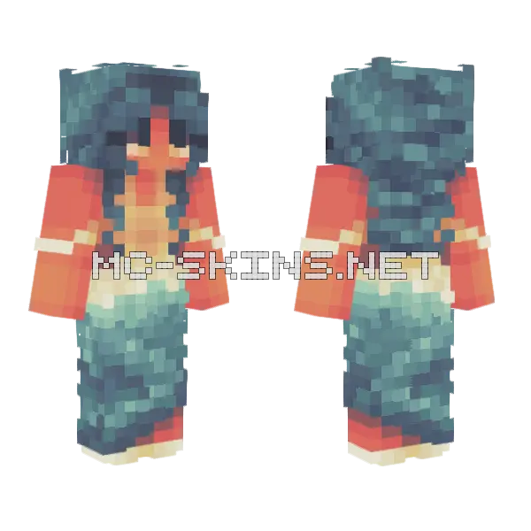 Oceanic Boy Minecraft skin, front and back