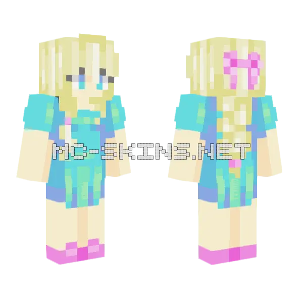 Oceanic Corals Minecraft skin, front and back