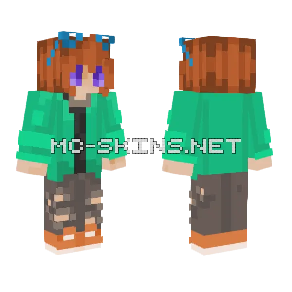 Oceanic Request Minecraft skin, front and back
