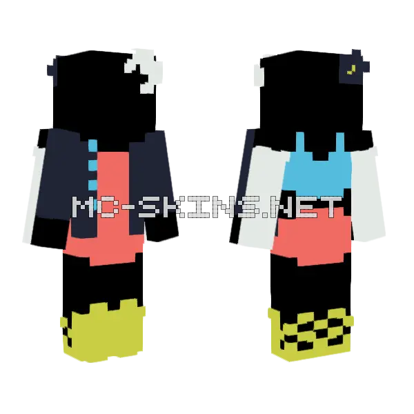 Octagon Raffle Minecraft skin, front and back