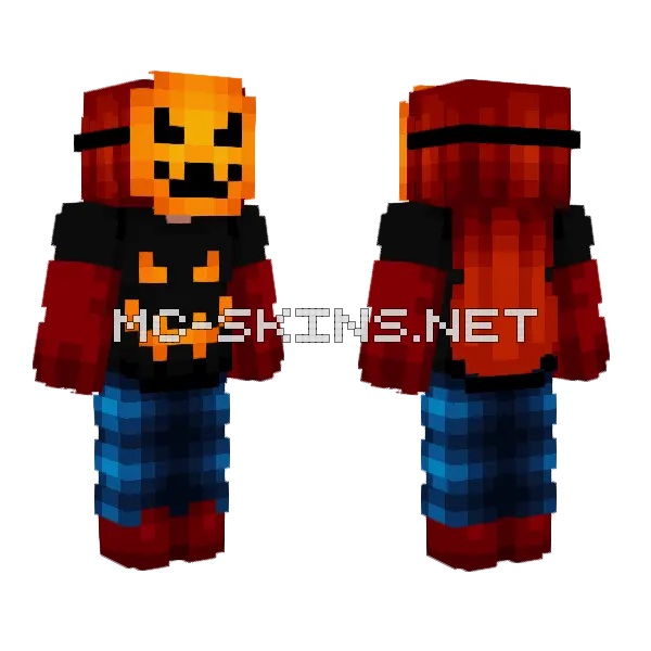October No Halloween Minecraft skin, front and back