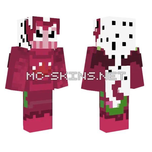 Off Brand Pitaya Cookie Minecraft skin, front and back