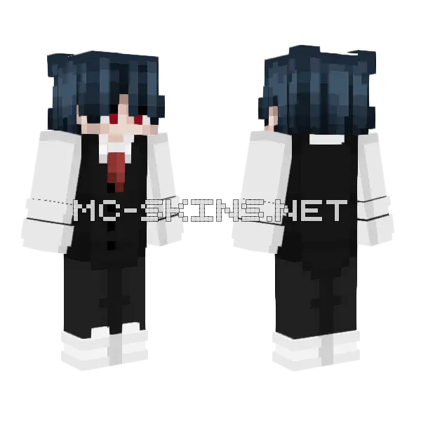 Official 2 Boy Minecraft skin, front and back