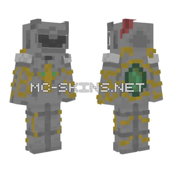 Official Ocsmp Leader Worker 8 Minecraft skin, front and back