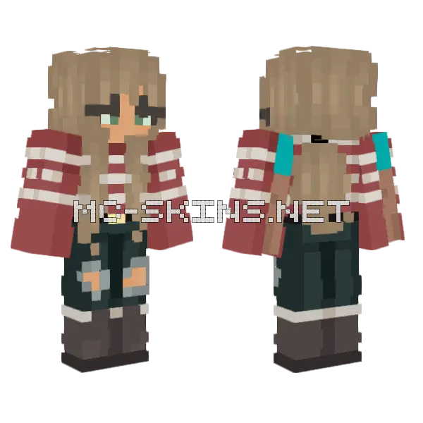 Oh So Jolly Minecraft skin, front and back
