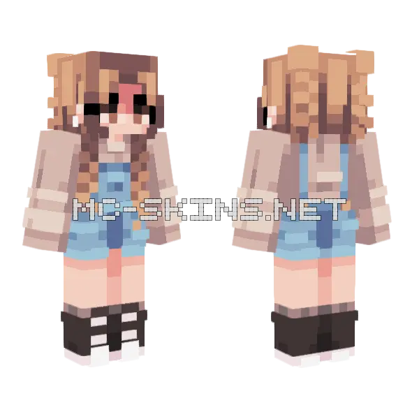 Ohm Girl Minecraft skin, front and back