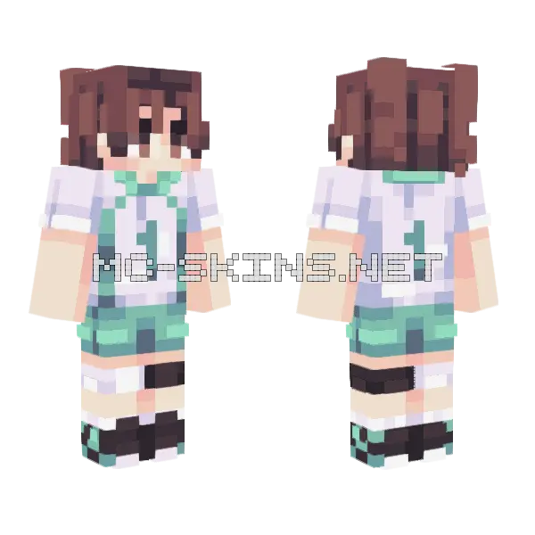 Oikawa Volleyball Uniform Minecraft skin, front and back