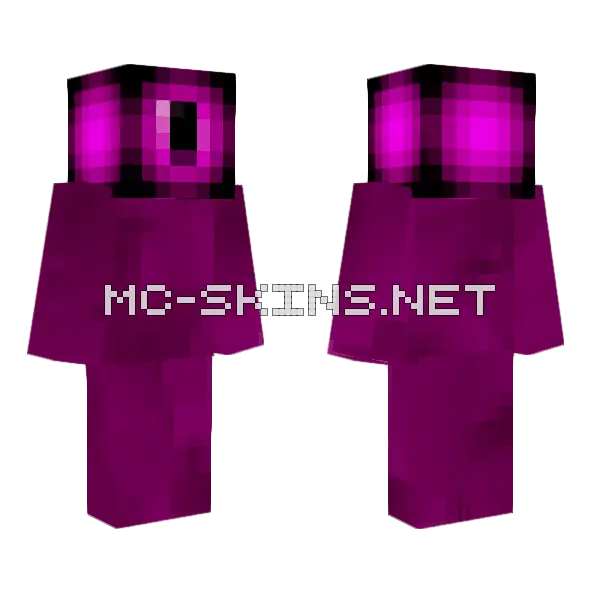 Ojo Rosa Minecraft skin, front and back