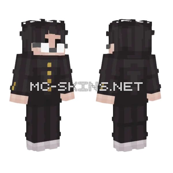 Okarun Minecraft skin, front and back