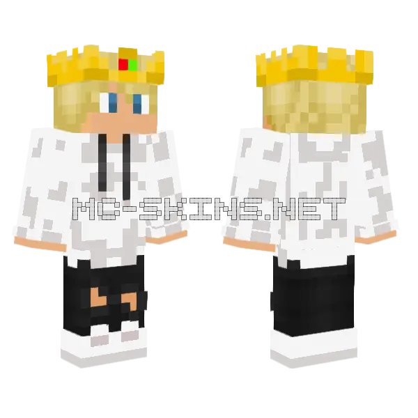 Okra10 Crowned Minecraft skin, front and back