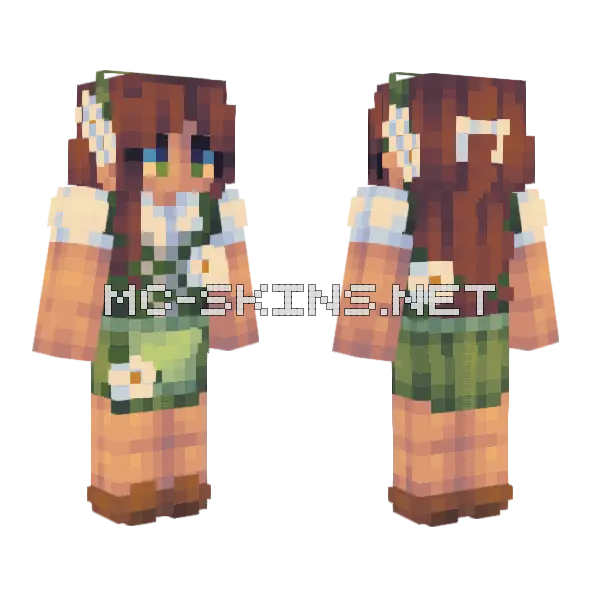 Oktoberfest Girl Minecraft skin, front and back