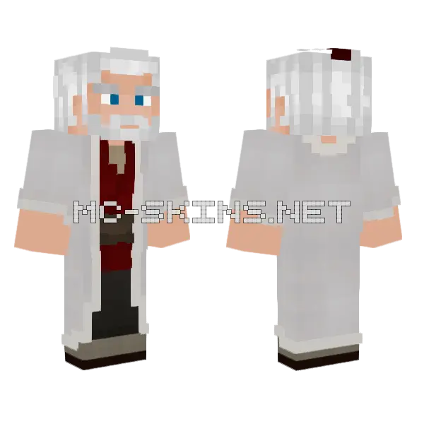 Old Man Minecraft skin, front and back