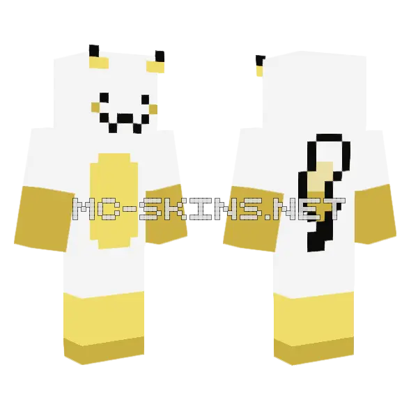 Old Pikachu Minecraft skin, front and back