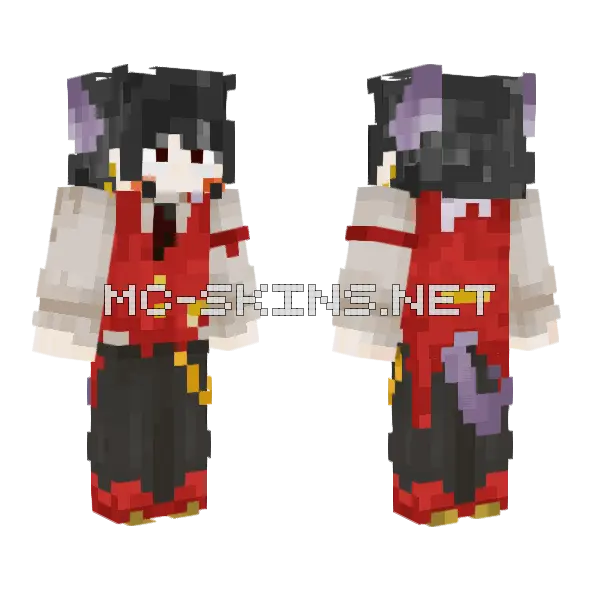Old Time Fox Minecraft skin, front and back
