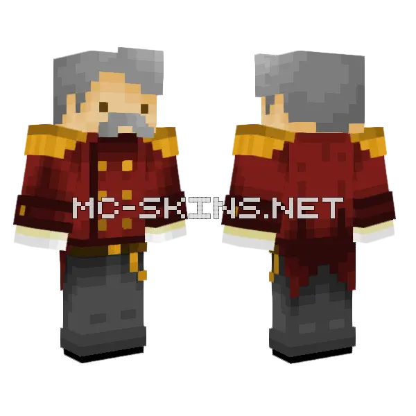 Old Tom Final Colour Scheme Minecraft skin, front and back