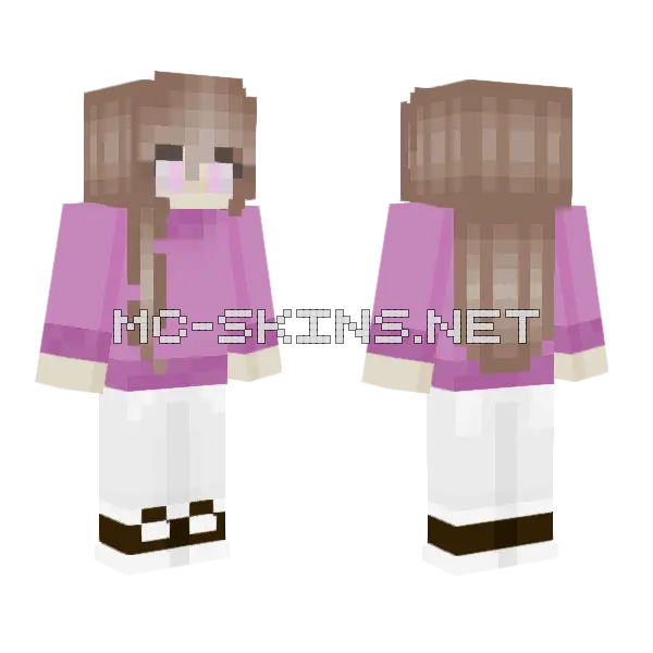 Older Ava Human Minecraft skin, front and back