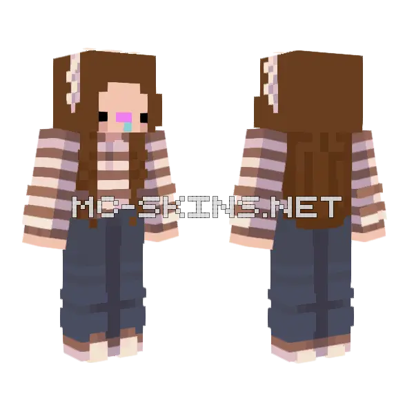 Oli393 Girl Minecraft skin, front and back