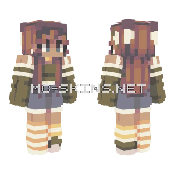 Olive Rce Minecraft skin, front and back