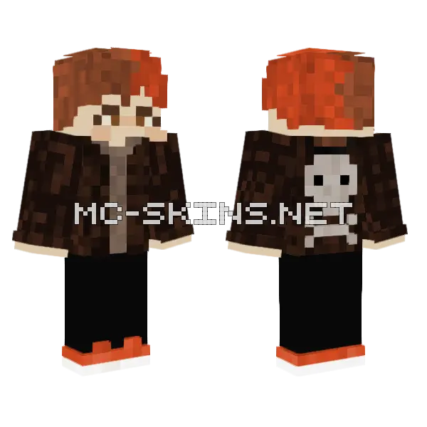 Oliver Skull Skin Minecraft skin, front and back