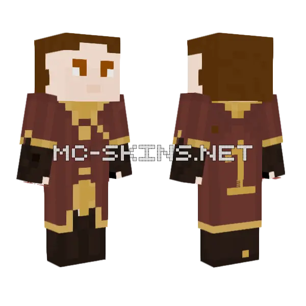 Oliver Wood Skin Minecraft skin, front and back